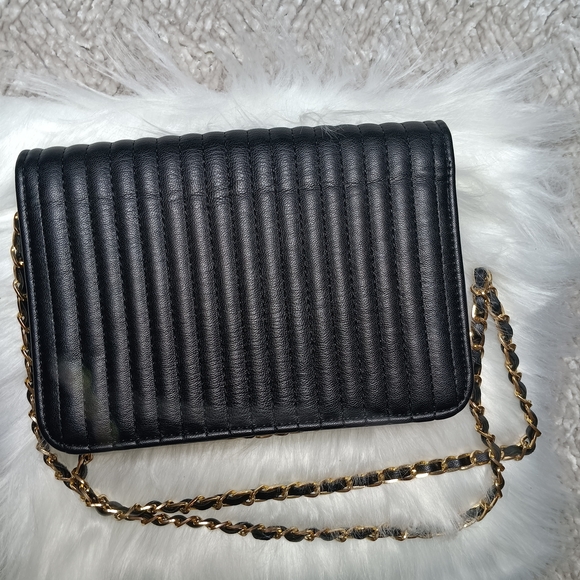 bebe Black Crossbody Bag with Gold Accents - Picture 3 of 7